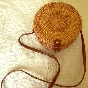 Round Rattan Bag
